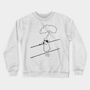 Person Thinking Crewneck Sweatshirt